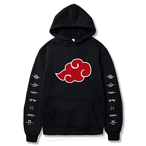Naruto Uchiha Itachi Hoodie, Unisex Anime Pullover mit Front-, Rücken- und Ärmelprint, lässiger Streetwear-Sweatshirt mit langen Ärmeln – Detail 11