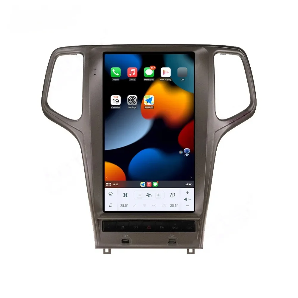 13.6 "أندرويد لسيارة جيب جراند شيروكي 2010-2021 مشغل وسائط متعددة لاسلكي CarPlay فيديو ستيريو نظام تحديد المواقع والملاحة Carplay