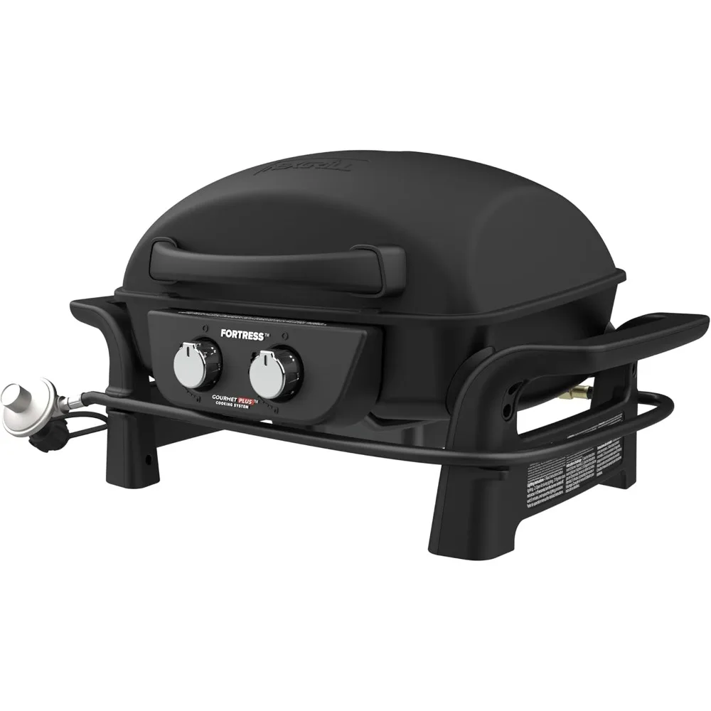 Burner Cast Aluminum Gas Grill ,Perfect for Outdoor Grilling, BBQ, Camping, & Tailgating, Black