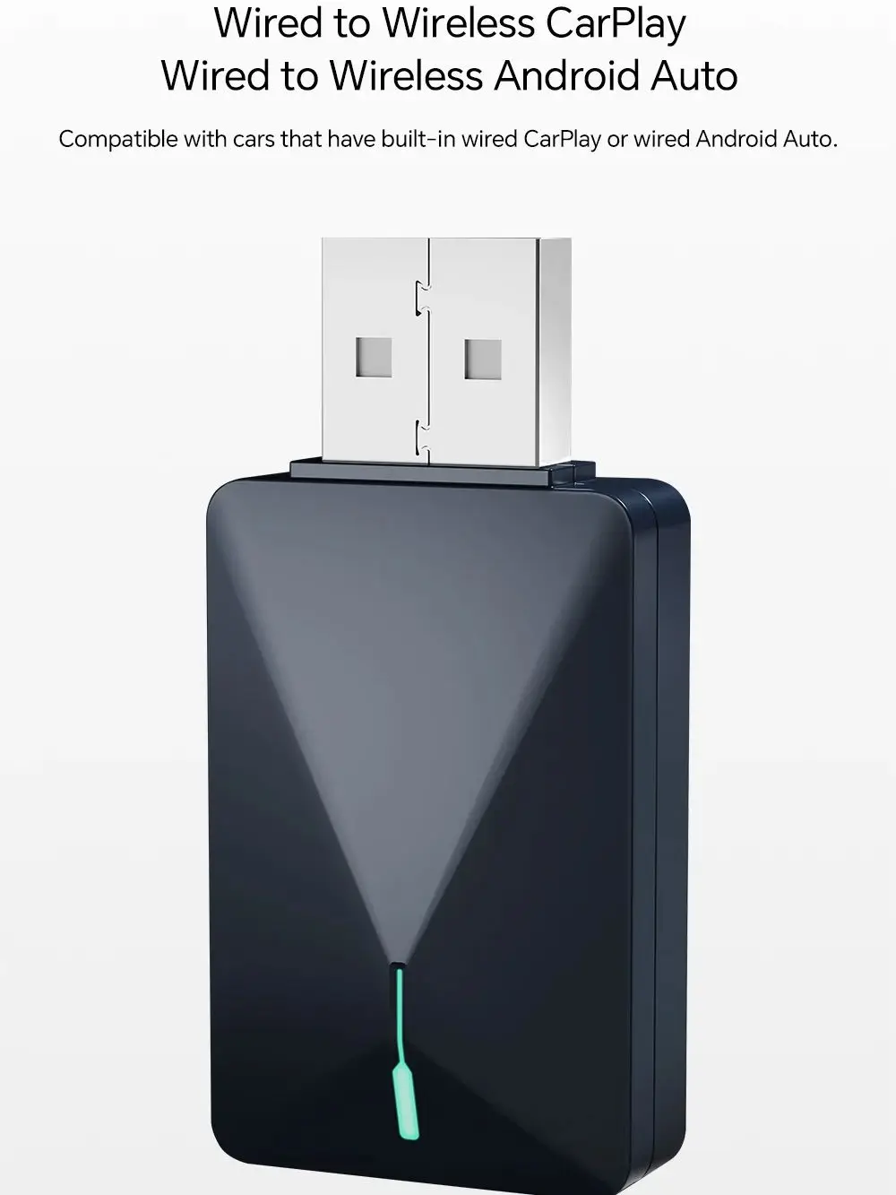 XUDA 2025 Draadloze 2IN1 CarPlay Android Auto Draadloze Mini Box Adapter Slimme Plug En Play Dongle Bluetooth WiFi Snelle Verbinding - afbeelding 2