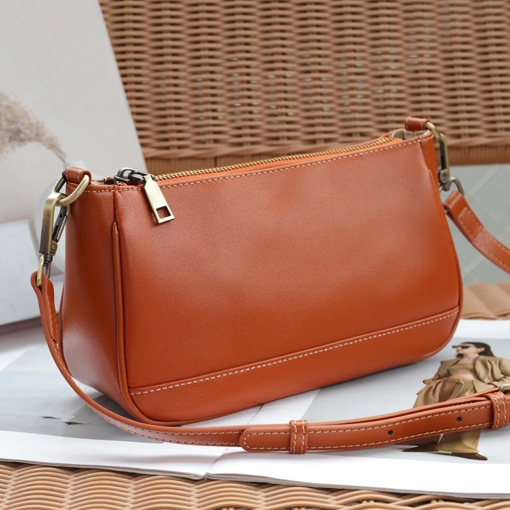

New 2025 Women's Vintage Shoulder Bags High Quality Genuine Leather Messenger Bags Small Crossbody Bags