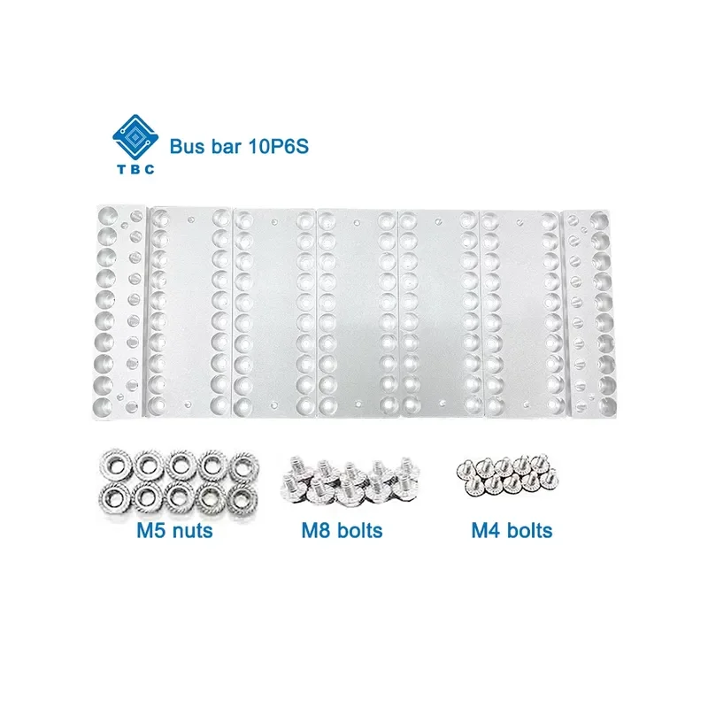 Aluminum Busbar for Toshiba LTO 6S10P Battery Pack 2.3V 2.9Ah 3Ah 6Ah 10Ah 20Ah Connection Strip 20mm 16mm 10mm Width 6S15P