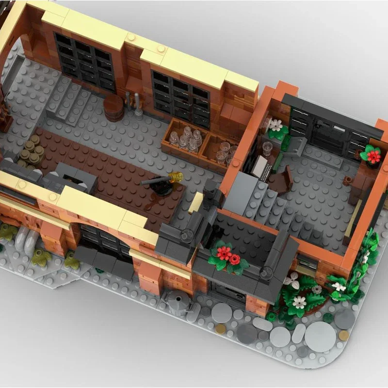 City Building Model Moc Building Bricks Glass Factory Model Technology Modular Blocks Gifts Christmas Toys DIY Sets Assembly