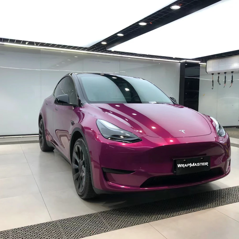 Gloss Berry Purple Vinyl Car Bonnet Protector High-Quality Durable Auto Vehicle Bonnet Guard in Multiple Sizes