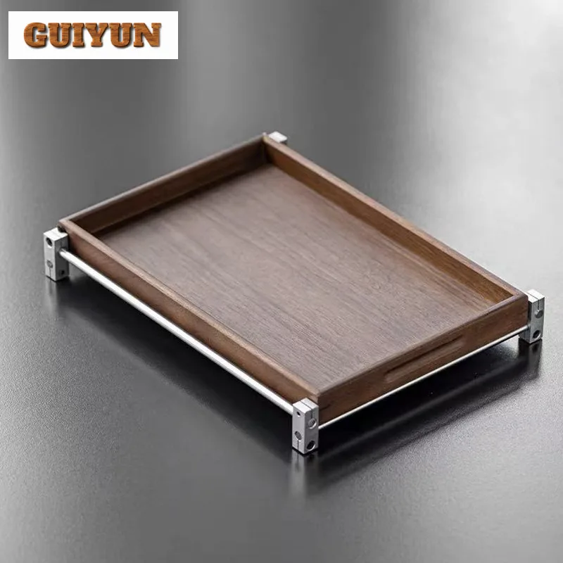 

Walnut Wood Tea Tray Dessert Candy Tray Coffee Storage Board Coffeeware Teaware Dishes For Serving Tea Items Accessories Gift