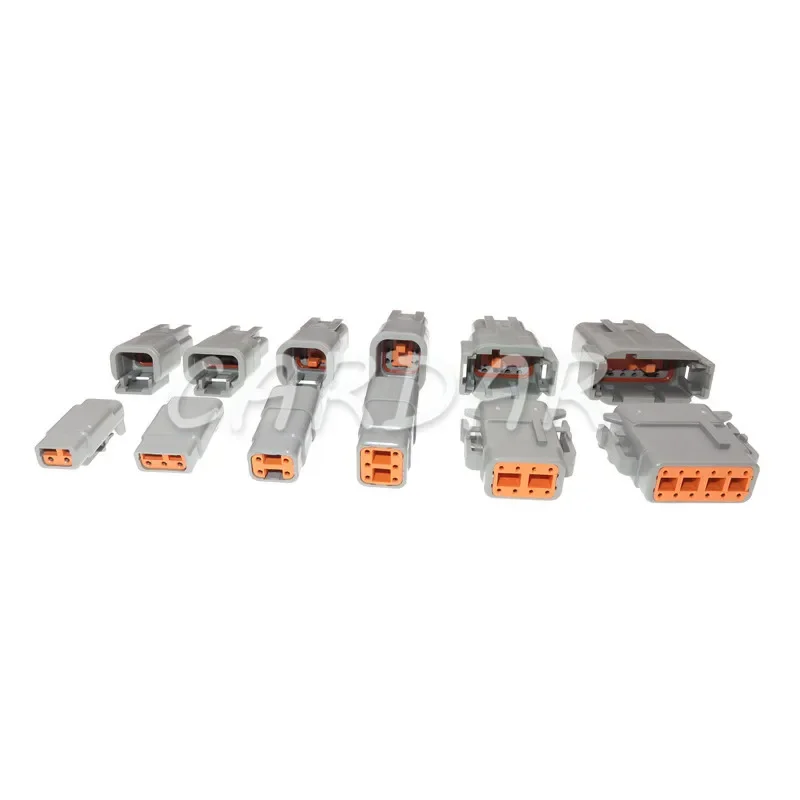 1 Set Deutsch DTM Waterproof Wire Connector Kit DTM06-2/3/4/6/8/12S DTM04-2/3/4/6/8/12P AC Assembly Auto Sealed Plug With Pins