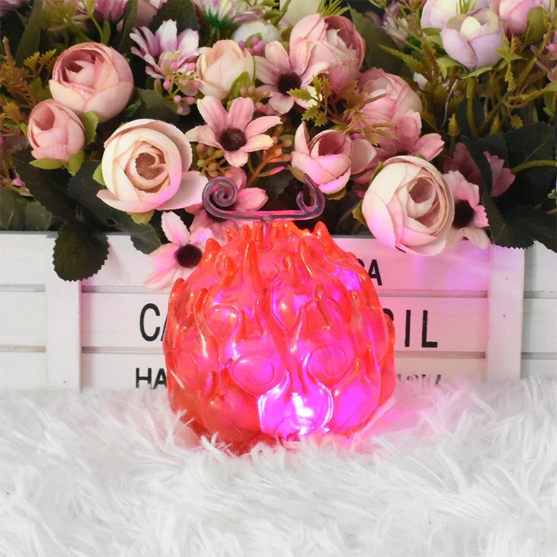 ONE PIECE Devil Fruit Anime Figure Toys Gum-Gum Flame-Flame Op-Op Dark-Dark Demon Fruit Action Luminous Model Collection Dolls