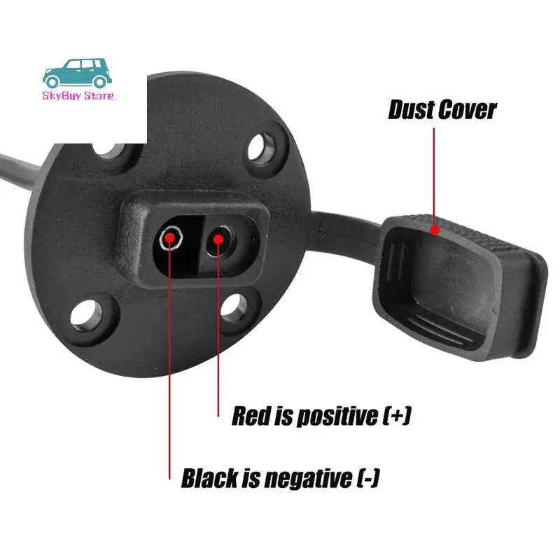 

SAE Connector,Solar Weatherproof SAE Socket Sidewall Port, SAE Cable Quick Connect Panel Mount Universal (5 Pack)