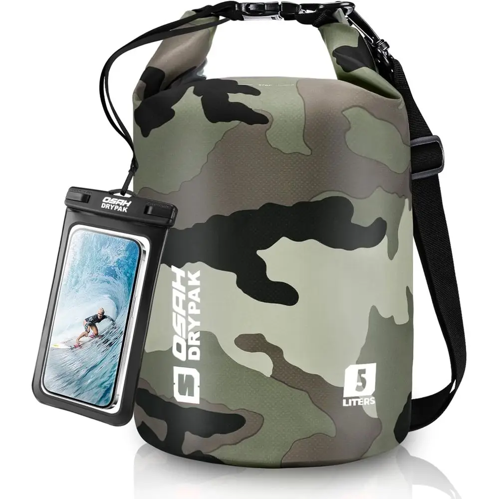

Roll Top Dry Bag, Lightweight Storage Backpack, 5L-40L Sizes, Ideal for Outdoor Activities and Travel