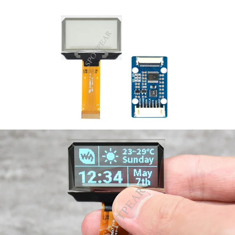 STM32 transparent 1.51inch OLED display blue 128x64 I2C/SPI for Arduino / Raspberry Pi