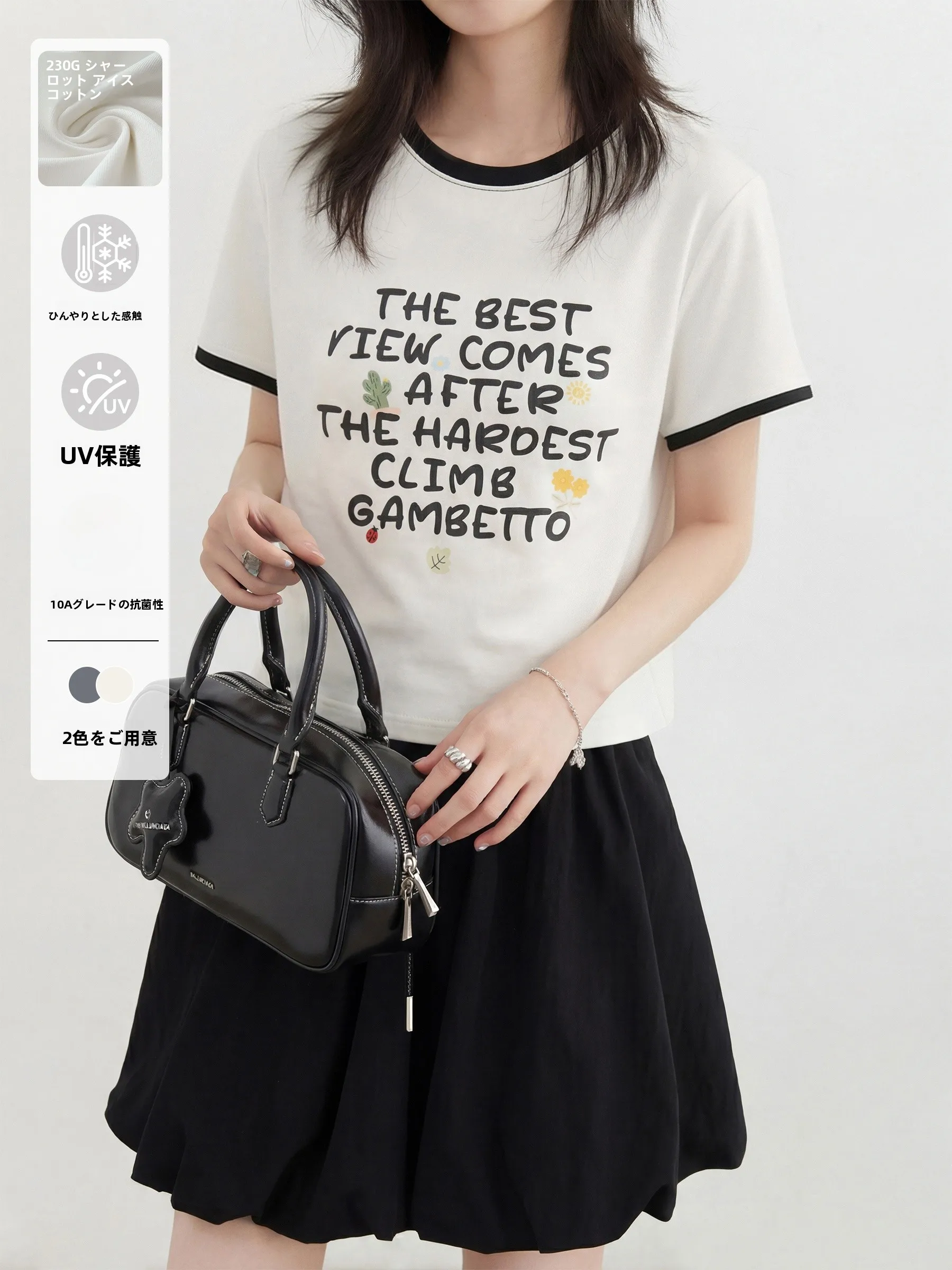 

CHICVEN Women's Slim Fit Short Sleeve T-Shirt Comfortable Cool Feeling Letter Print Standard Shoulder Digital Printing Cotton...