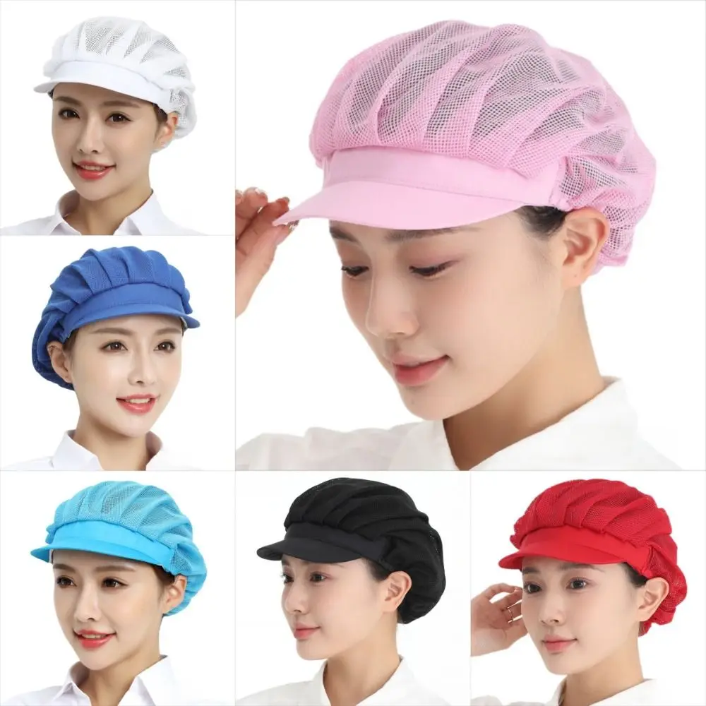 Dustproof Chef Work Hat Oil Resistant Cotton Material Food Preparation Cap Hair Drop Prevention Breathable Cooking Cap