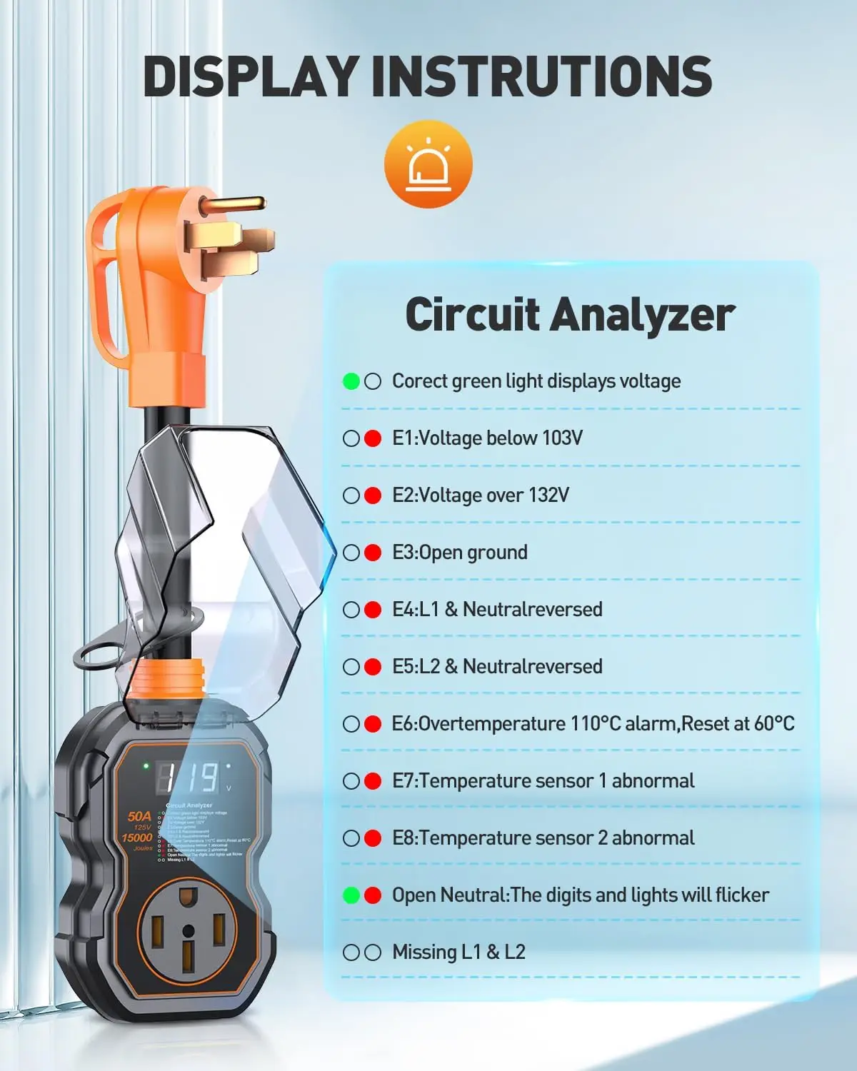 50A Smart RV Surge Protector 3