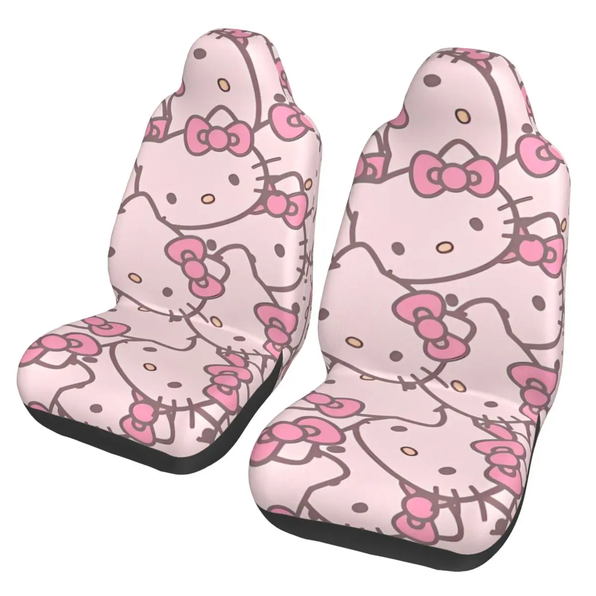 

Универсальные водонепроницаемые чехлы для автомобильных сидений Hello Kitty розового цвета, милые тканевые чехлы для путешествий и охоты