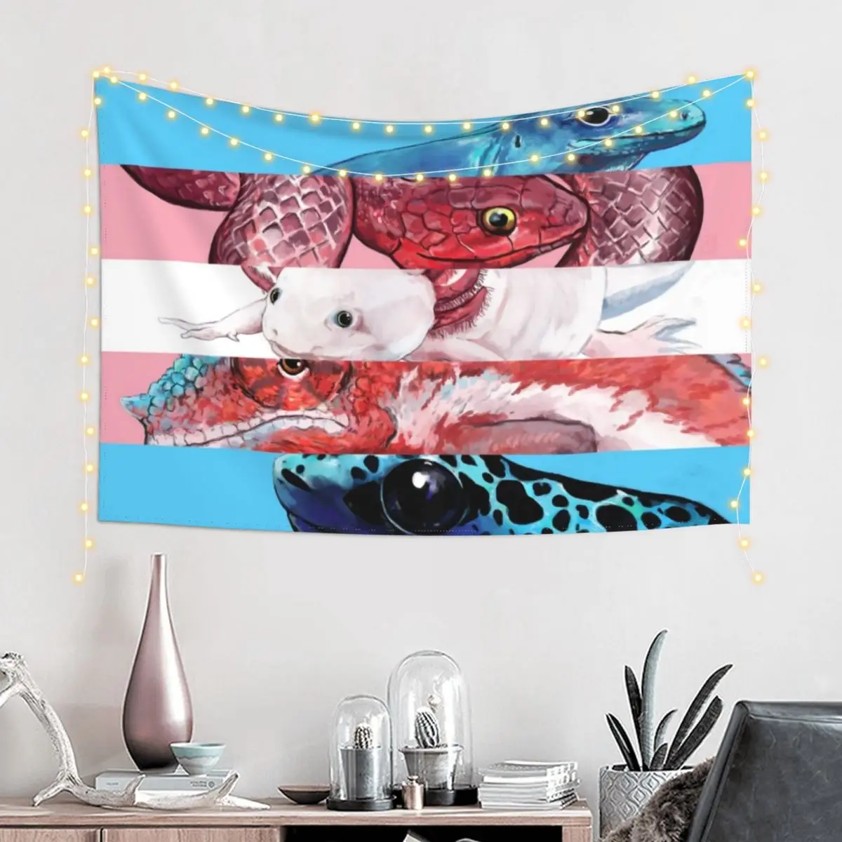 Trans Pride Reptiles and Amphibians Tapestry Home Decor Accessories Room Decor Tapestry