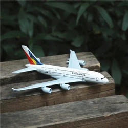 Réplica de avión de Metal para niño y niña, escala 1:400, 15cm, Philippines Airlines, Boeing Airbus, modelo de avión fundido a presión, regalo en miniatura