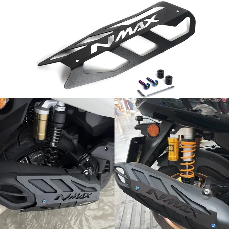 For Yamaha NMAX155 155Motorcycle modification exhaust pipe cover aluminum alloy anti scald exhaust protection cover decorative