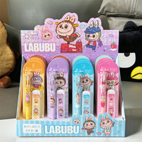 24pcs Anime Labubu Mechanical Pencil Set Student Pencil 0.5 Refill Not Easy To Break Lead Stationery Gift