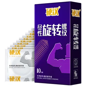 10 piezas condones punteados súper ultra delgados condones íntimos ácido hialurónico goma de goma natural látex g-spot espiga de partícula manga 8 mejores condones de ventas gruesas - №8