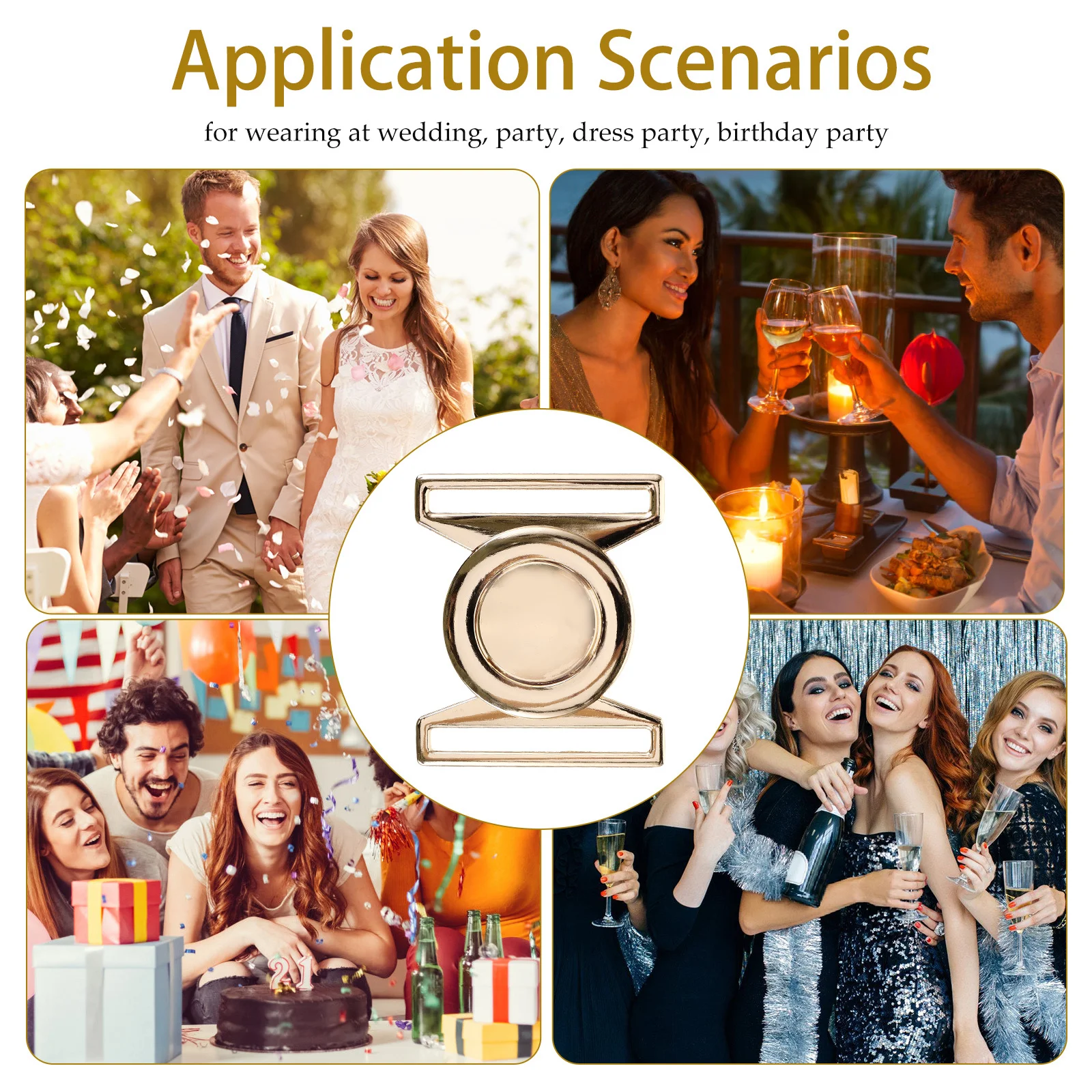 2 قطعة فستان معدني الخصر إغلاق مشبك لسترة معطف سترة التفاف تتغاضى الخياطة مشبك الملابس والاكسسوارات #1