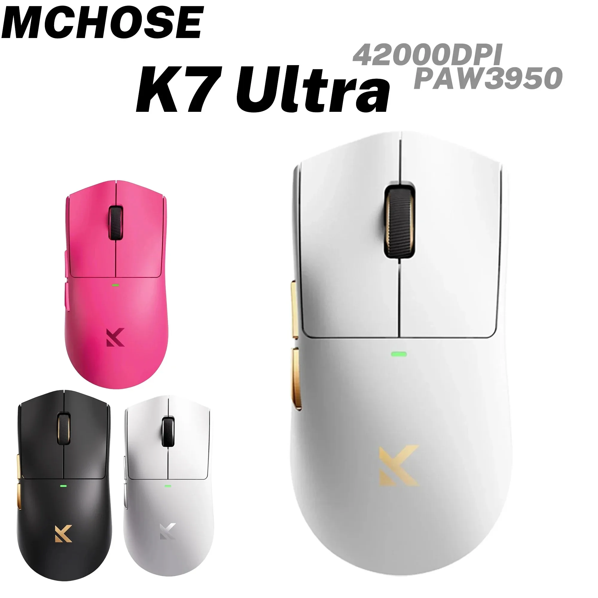MCHOSE K7 Ultra 4200DPI 750IPS Three Mode PAW3950 Lightweight Dual