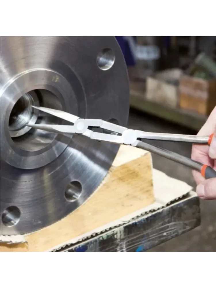 Pince à nez pointu multifonctionnelle 13 pouces, pince multi-articulation à Long manche, outils de réparation en acier au carbone pour l'industrie 45 90 ° Forme O