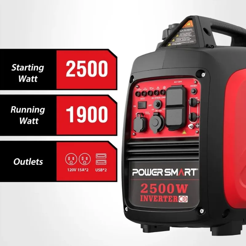 Jual panas! Generator Inverter Portabel 2500-Watt dengan Teknologi Tenang dan Perlindungan CO