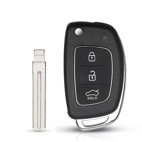 KEYYOU 3-кнопочный чехол для Hyundai Solaris Ix35 Ix45 серии, автоматические заготовки для ключей, брелок, необрезанный складной флип-чехол для дистанционного ключа, чехол для автомобильного ключа