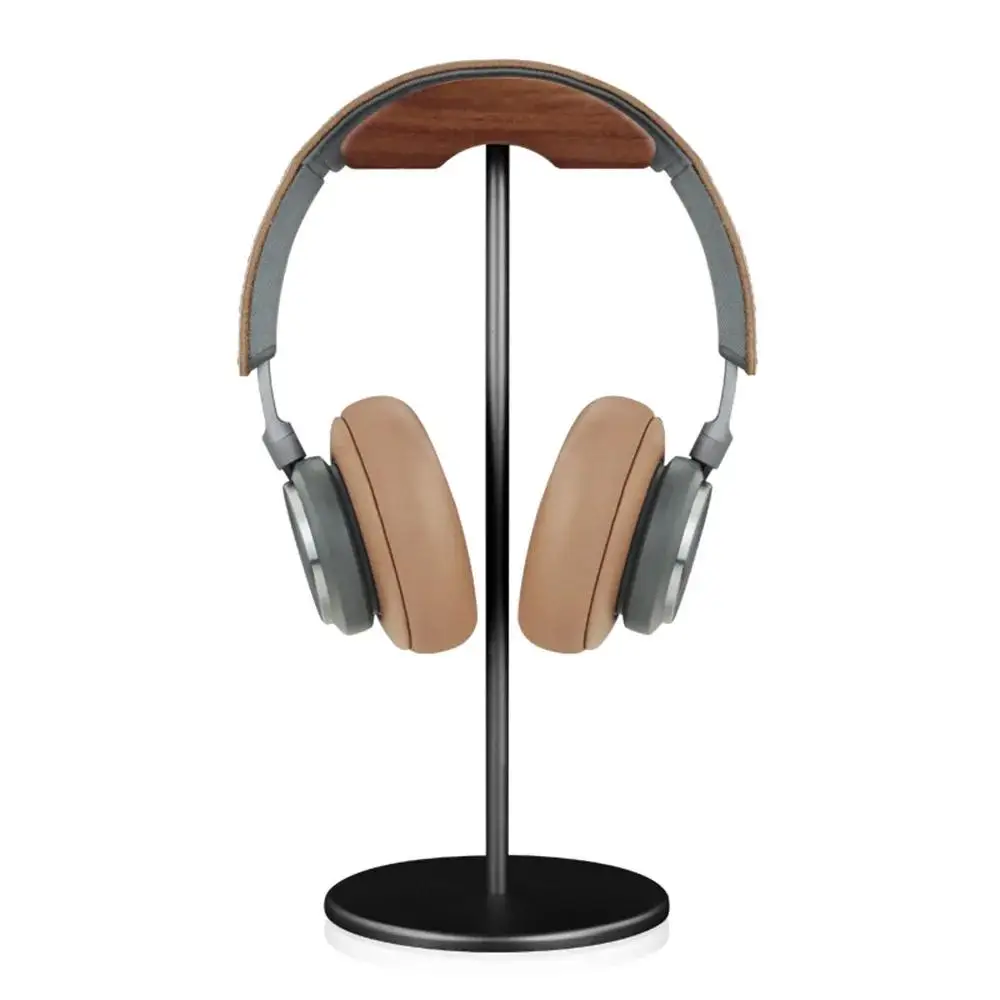 Tabletop Lightweight Acrylic Gaming Headphone Holder earphone Headset Stand Walnut Wood earphone holder Headphones Accessories