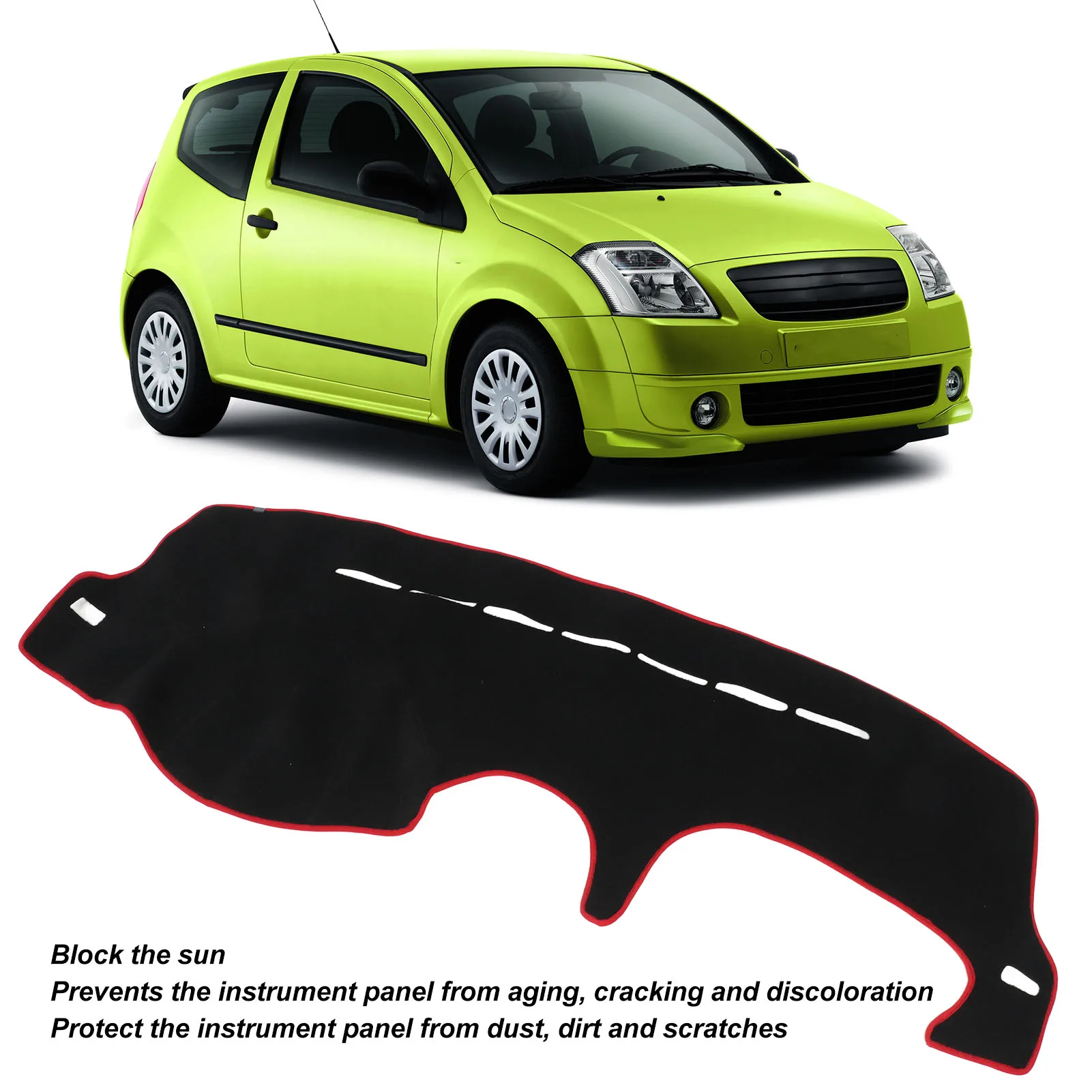 Dashboard Cover Pad For Citroen C2 2003-2009 LHD Sunshade Protector Anti-UV Dash Mat Sun-shading Non-slip Car Accessories