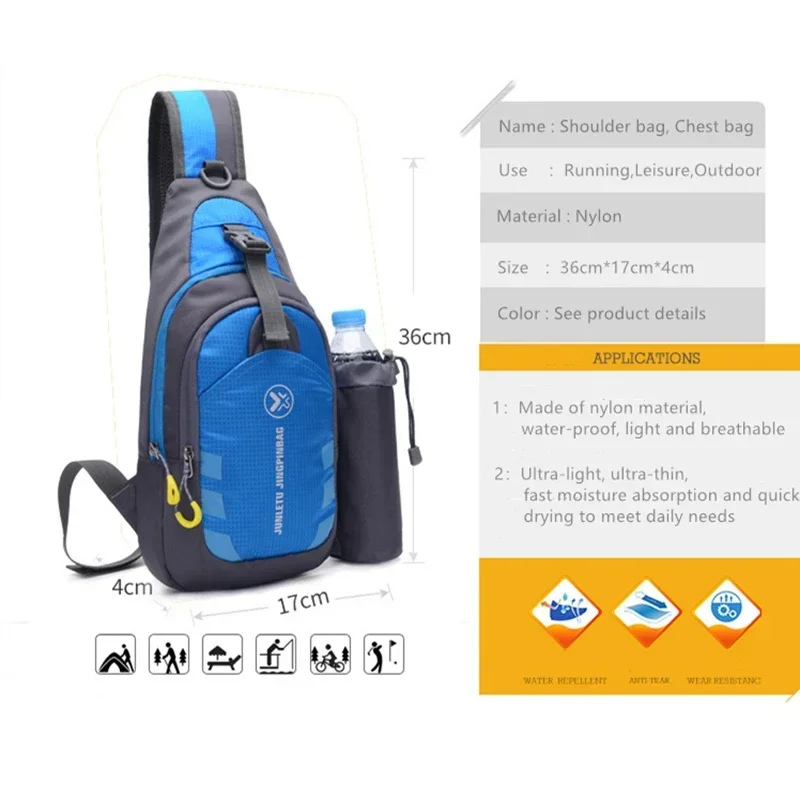 Travel Hiking Shoulder Bag para homens e mulheres, mochila no peito, esportes, ao ar livre, computador, telefone, escalada, fitness, trekking, pesca, esportes