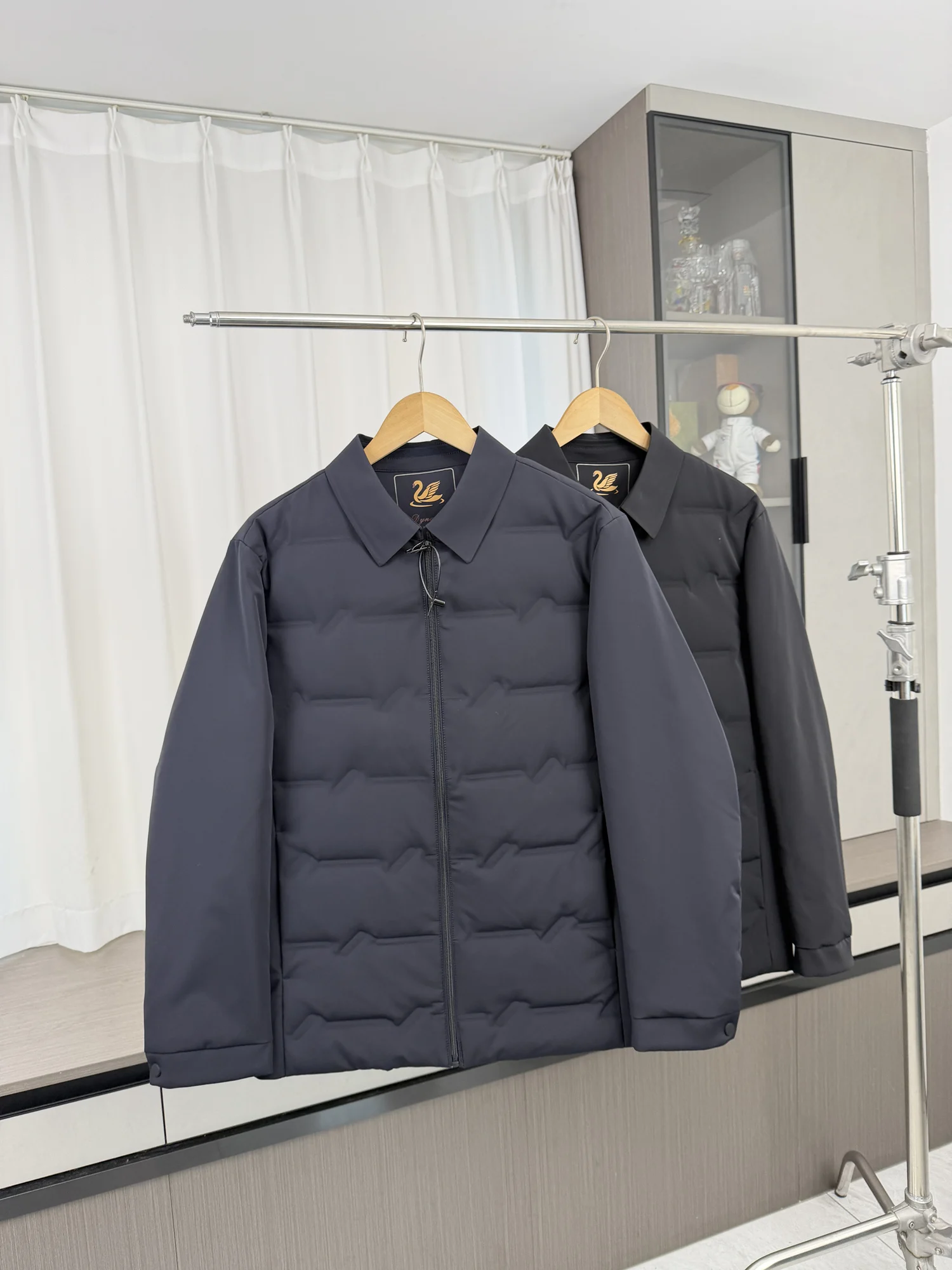 Business Casual Men's down Jacket Autumn Winter Warmth Locking Glue Stabilized Fashion Urban Style Long Sleeve Hooded Coat