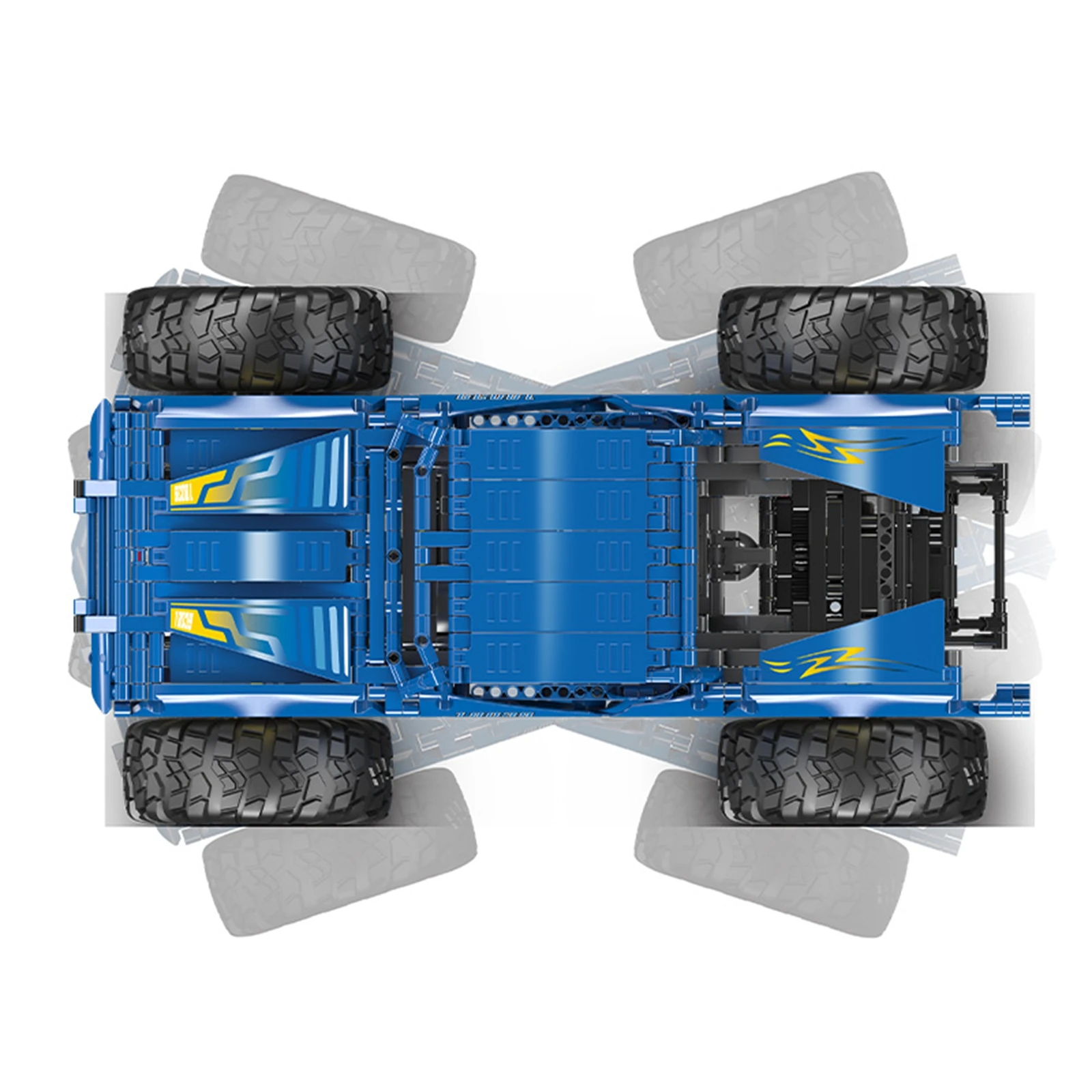 Mould King 18039 coche de juguete técnico Control remoto camión Bigfoot montaje de bloques de construcción coche ladrillos conjunto niños regalo de Navidad