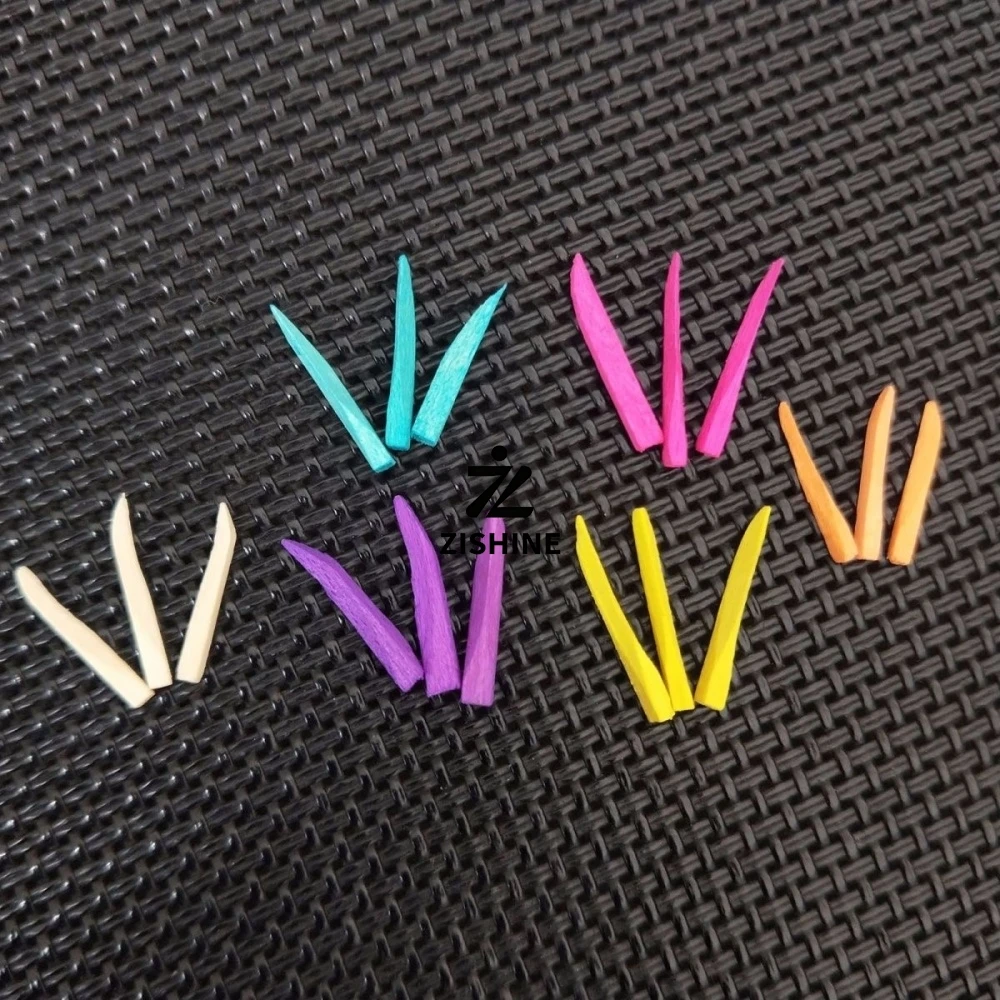 300Pcs Dental Wooden Wedges Set 6 Assorted Sizes With Storage Box Anatomical Matrix Band Matrixes Interproximal Wooden Wedges