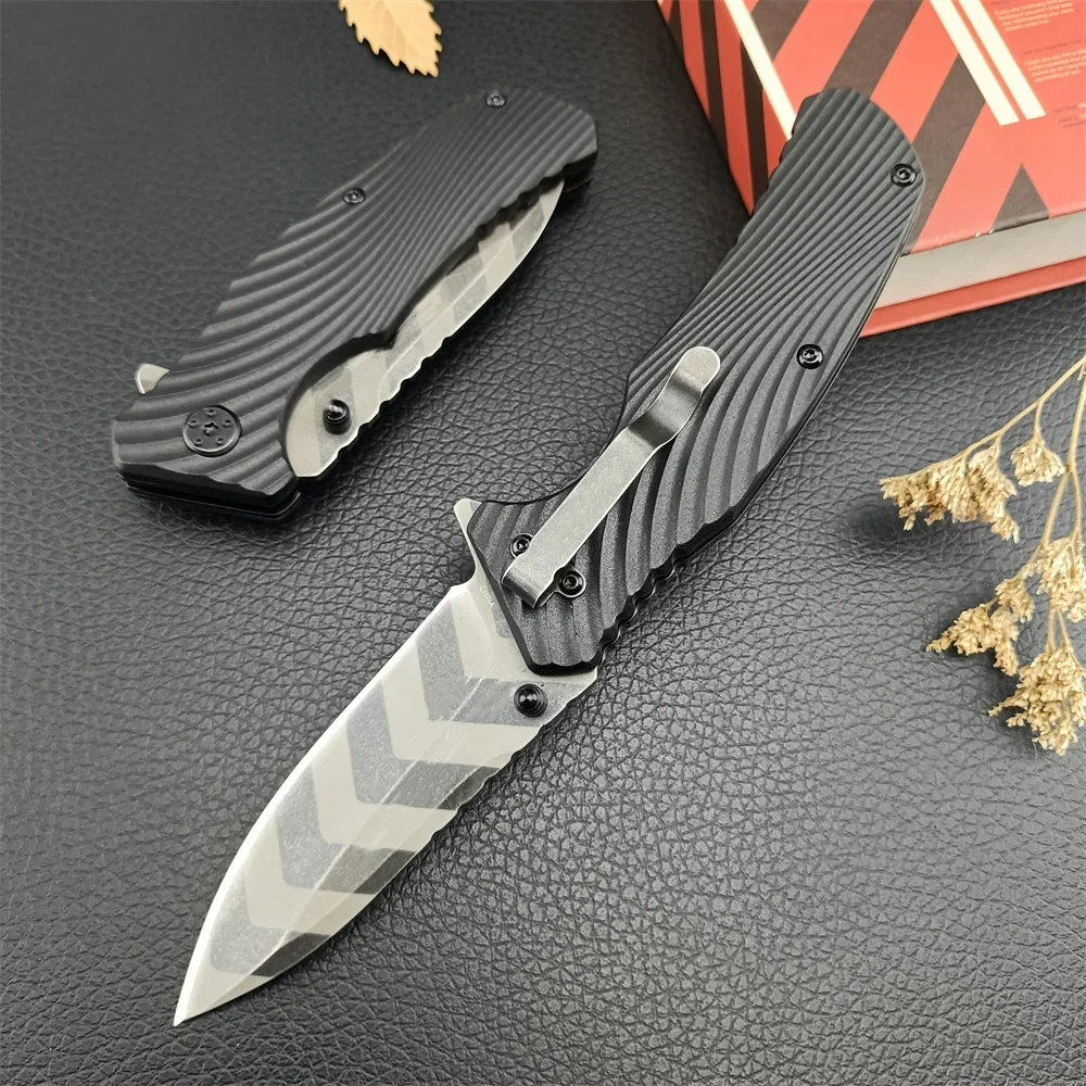 

Survive DISCONTINUED Trace 1311TS Tiger Stripe Assisted Flipper Knife Nylon Fiber Handles Pocket Tactical Knife EDC Multitool