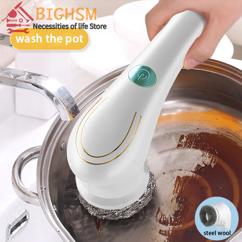 Multi Functional Handheld Wireless Electric Kitchen Dishwasher Brush Bathroom Electric Cleaning Tool