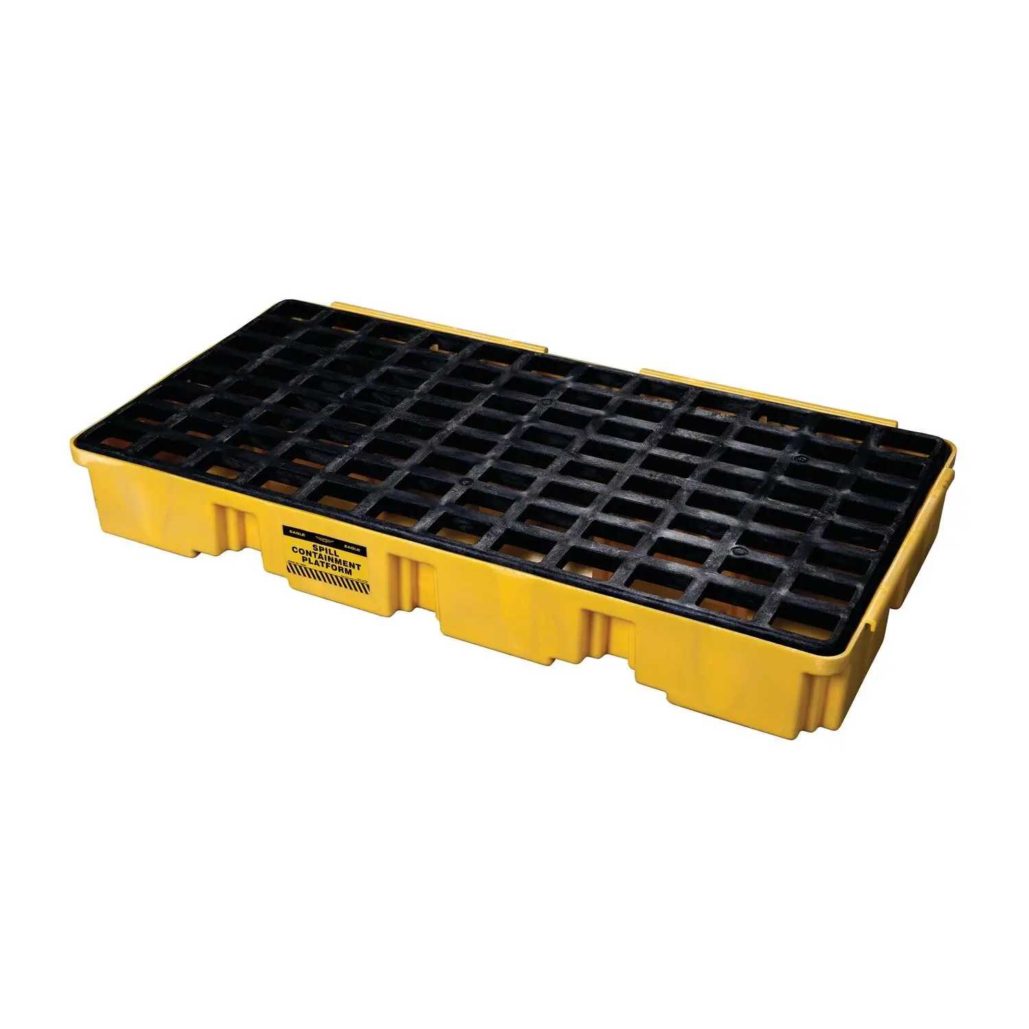 2 Drum Spill Platform with Drain and Forklift Pockets, 26.25