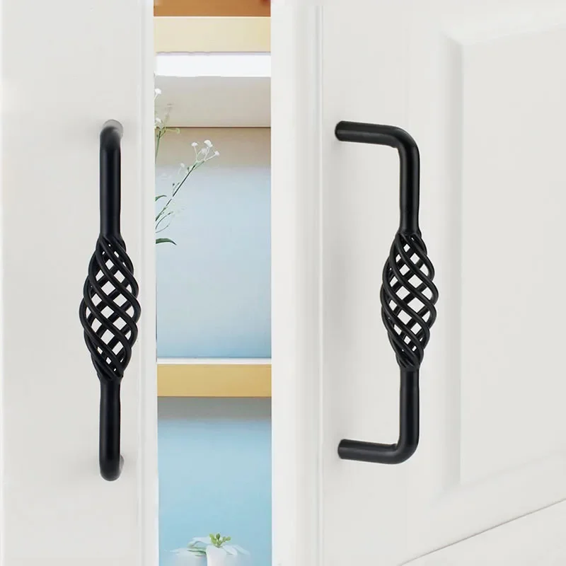 

Handles Black Cabinet Knobs and Handles Kitchen Handle Cupboard Pulls Drawer Knobs Antique Bronze Bird Cage Furniture