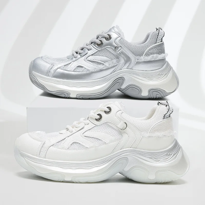 

Dad Shoes Platform Sneakers Women's Ins Trend Spring Versatile Casual Little White Lace-up Fashionable