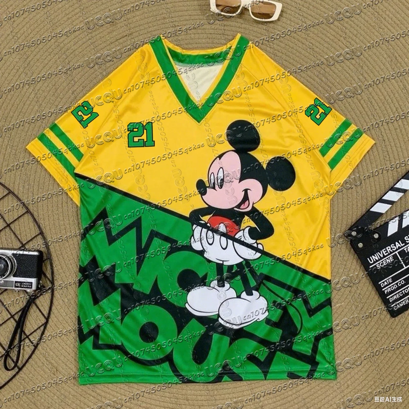 

Спортивная трикотажная футболка с рисунком Микки, летняя женская модная уличная одежда с короткими рукавами, повседневный топ для отдыха и вечеринок