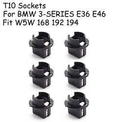 6/9/12Pcs For BMW 3-SERIES E36 E46 Fit W5W 168 192 194 Instrument Panel Lights T10 Twist Lock Plug and Play Bulb Holder Sockets