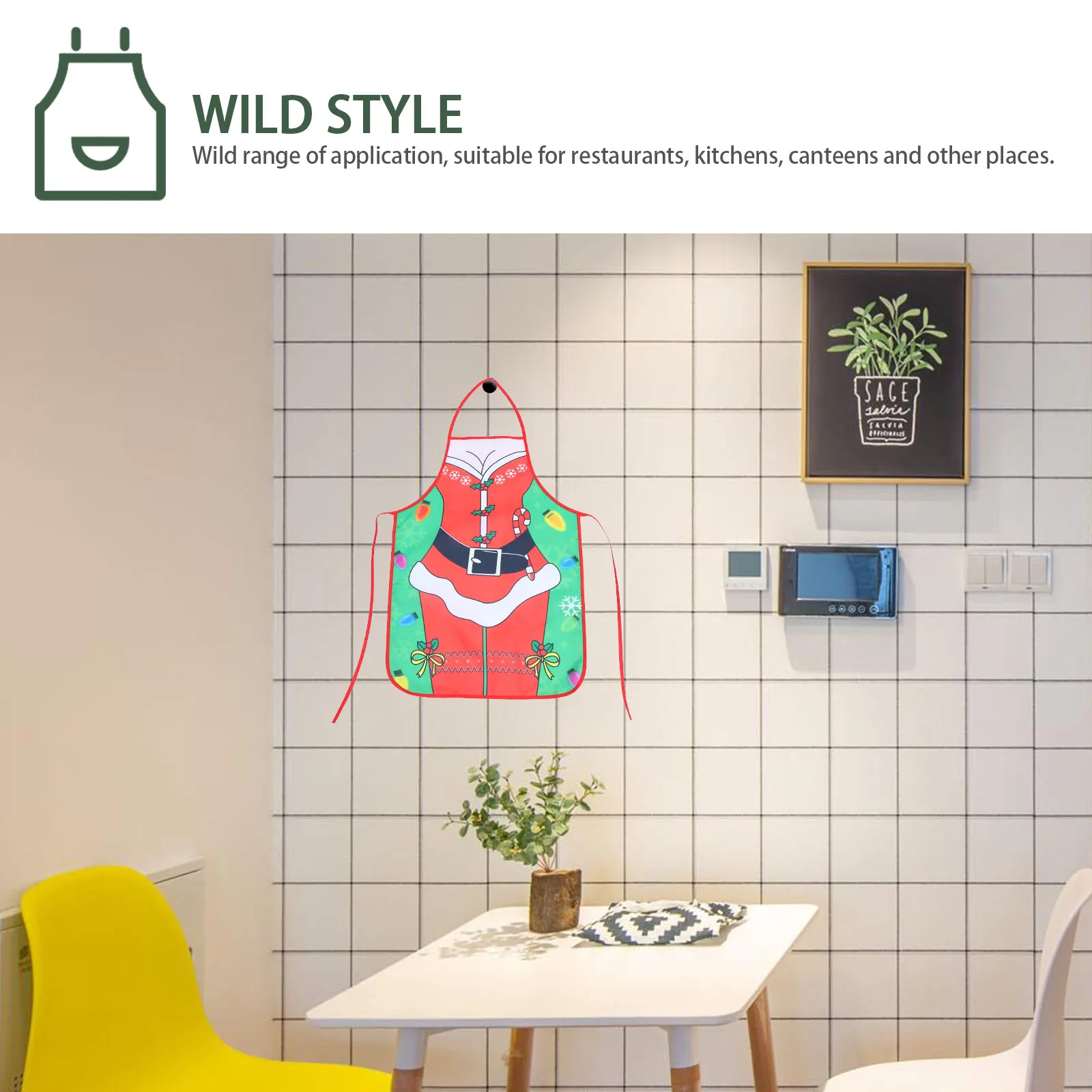 

3pcs Xmas Chef Waterproof Kitchen Cooking Aprons Set For Home Restaurant Use With Christmas Patterns Practical Work