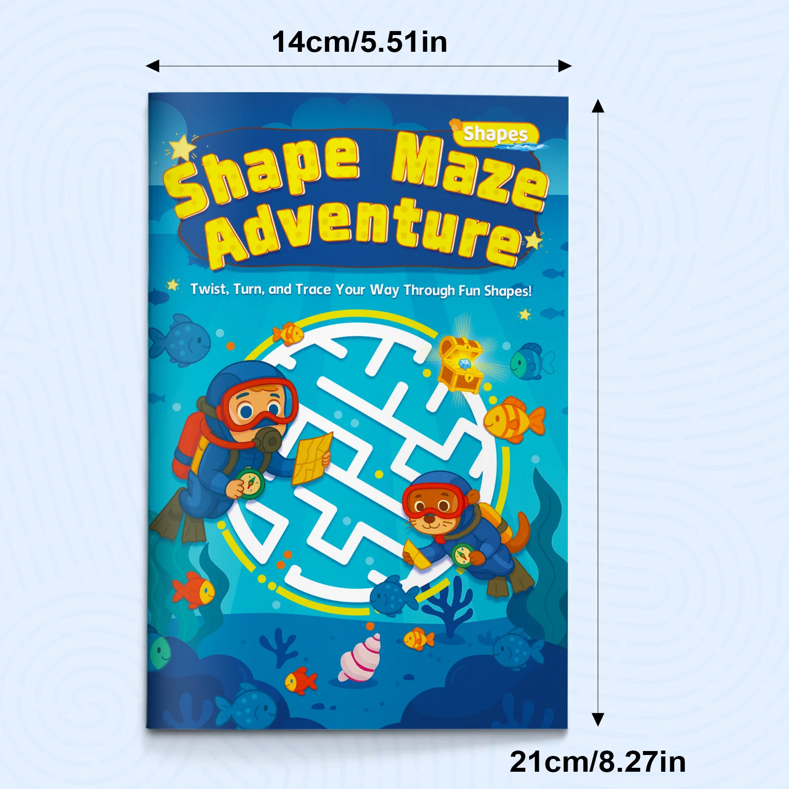 Kids Maze Game Book, Fun Puzzle Activity Workbook, Brain Training for Children, Improve Concentration & Logical Thinking