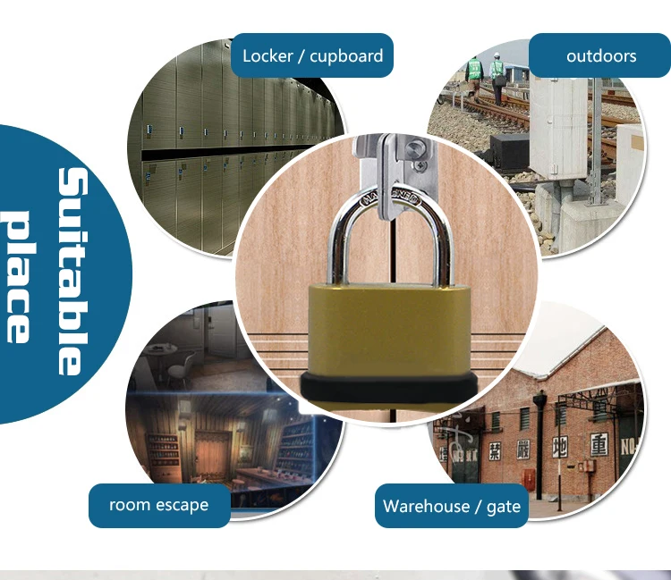 4-Digit Number Combination Padlock Waterproof  Anti-rust and anti-theft Indoor Outdoor Fence Door Sturdy Password Code Locks