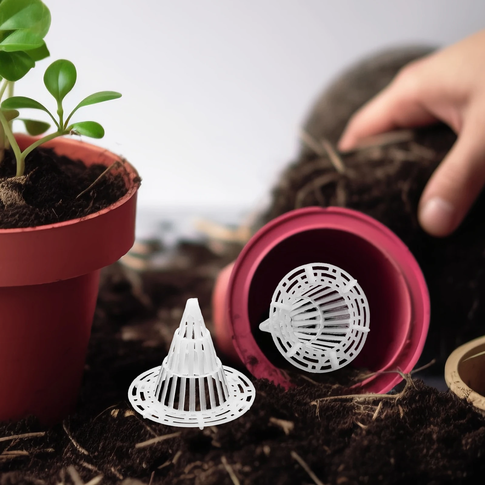 

50pcs Flowerpot Spacer Bonsai Bottom Mats Planter Hole Mesh Pad Breathable Gasket Plant Pot Net Garden Mesh Pad Prevent
