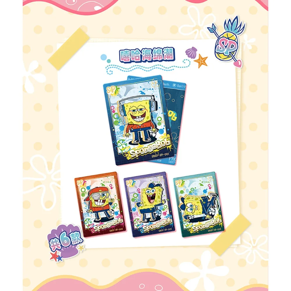 Genuine Kabao SpongeBob SquarePants Collection Card Featuring Popular Comedy Cartoon Characters Boys and Girls Cherish Gift Toy