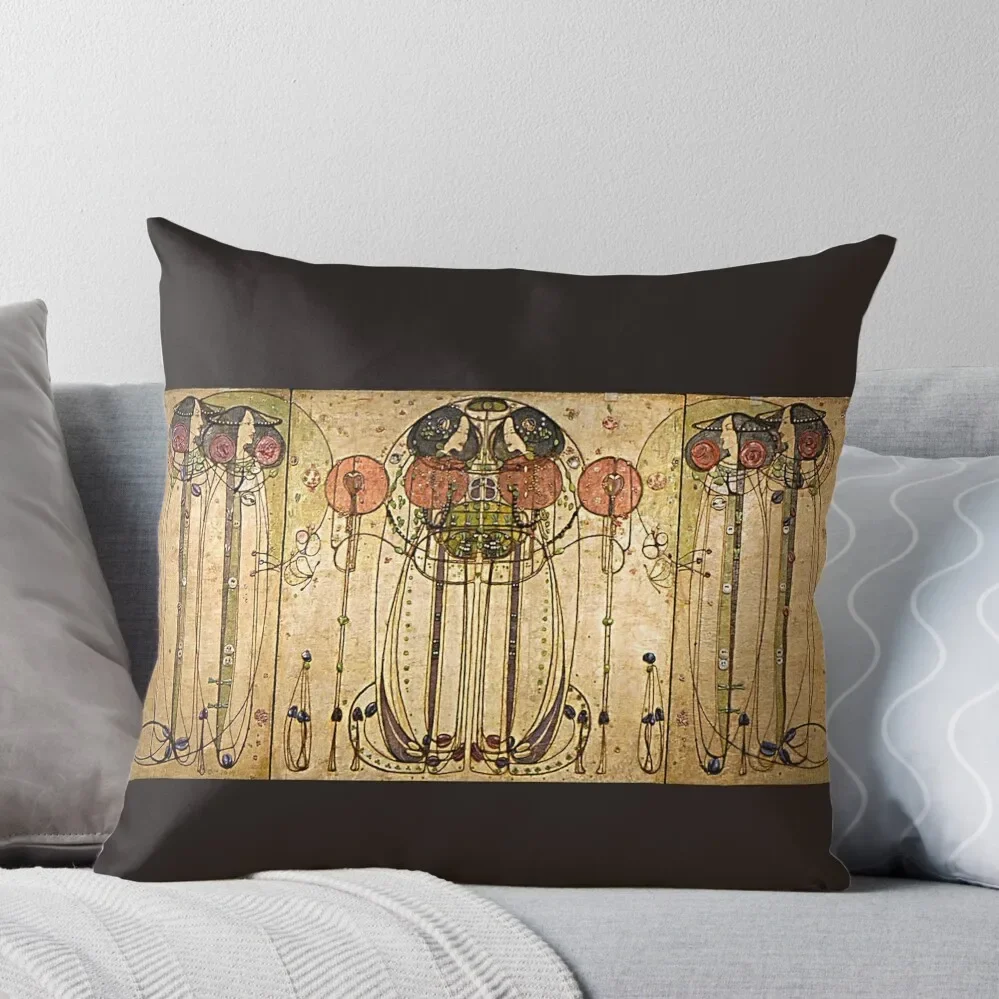 Art Nouveau Charles Mackintosh The Wassail Throw Pillow Ornamental Pillow Sofa Cushions