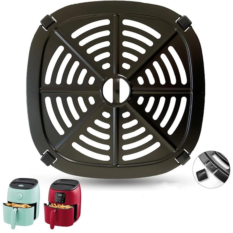 

A46T Air Fryer Grill Crisper Tray for Dash 2.6QT Tasti-Crisp Digital Air Fryer with Air Fryer Rubber Feet 21CM