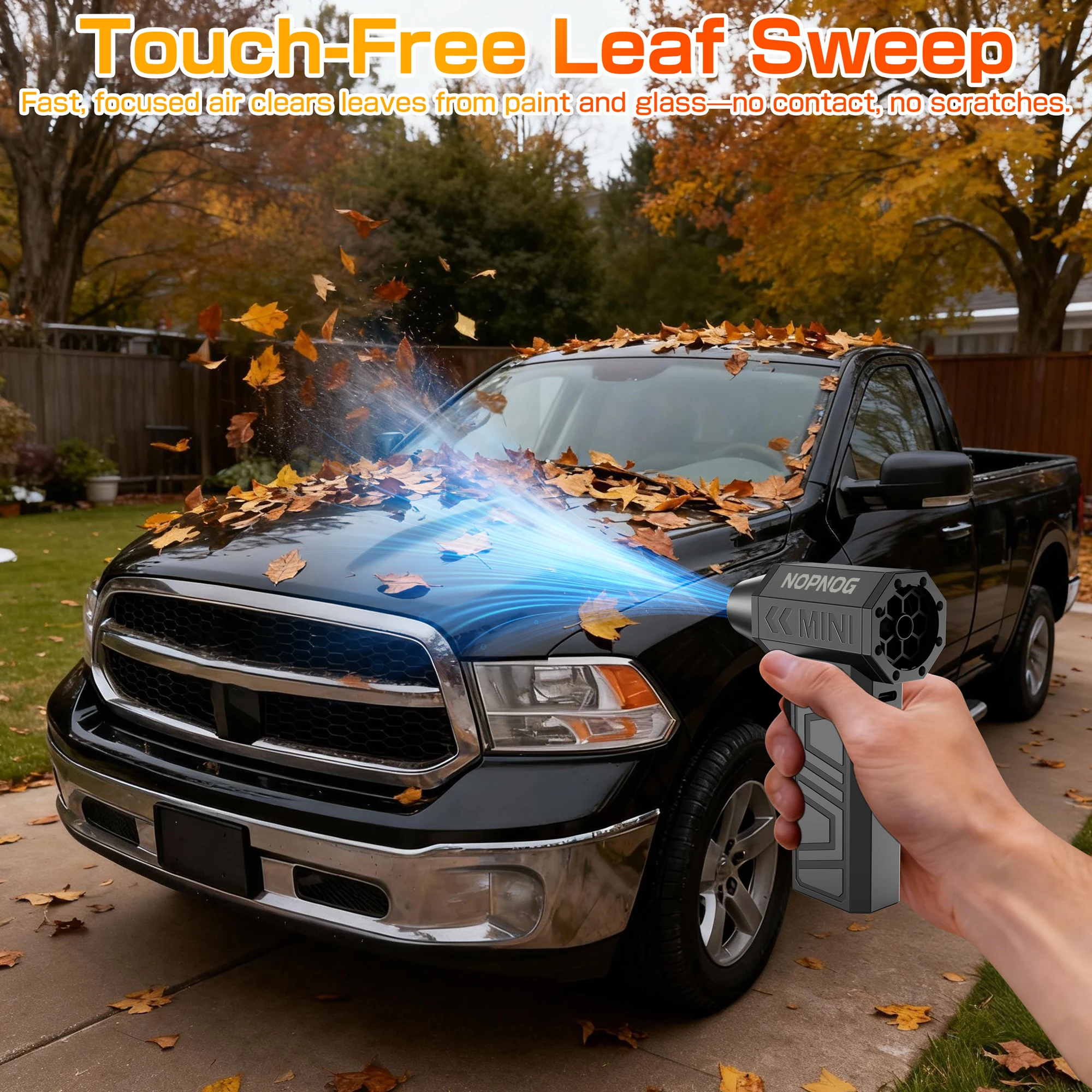 For Car RV Truck Trailer Blower Turbo Fan Auto Vacuum Cleaner Blowing Snow 2 in 1 Cleaning Blowing Tool Handheld Violent Jet Fan