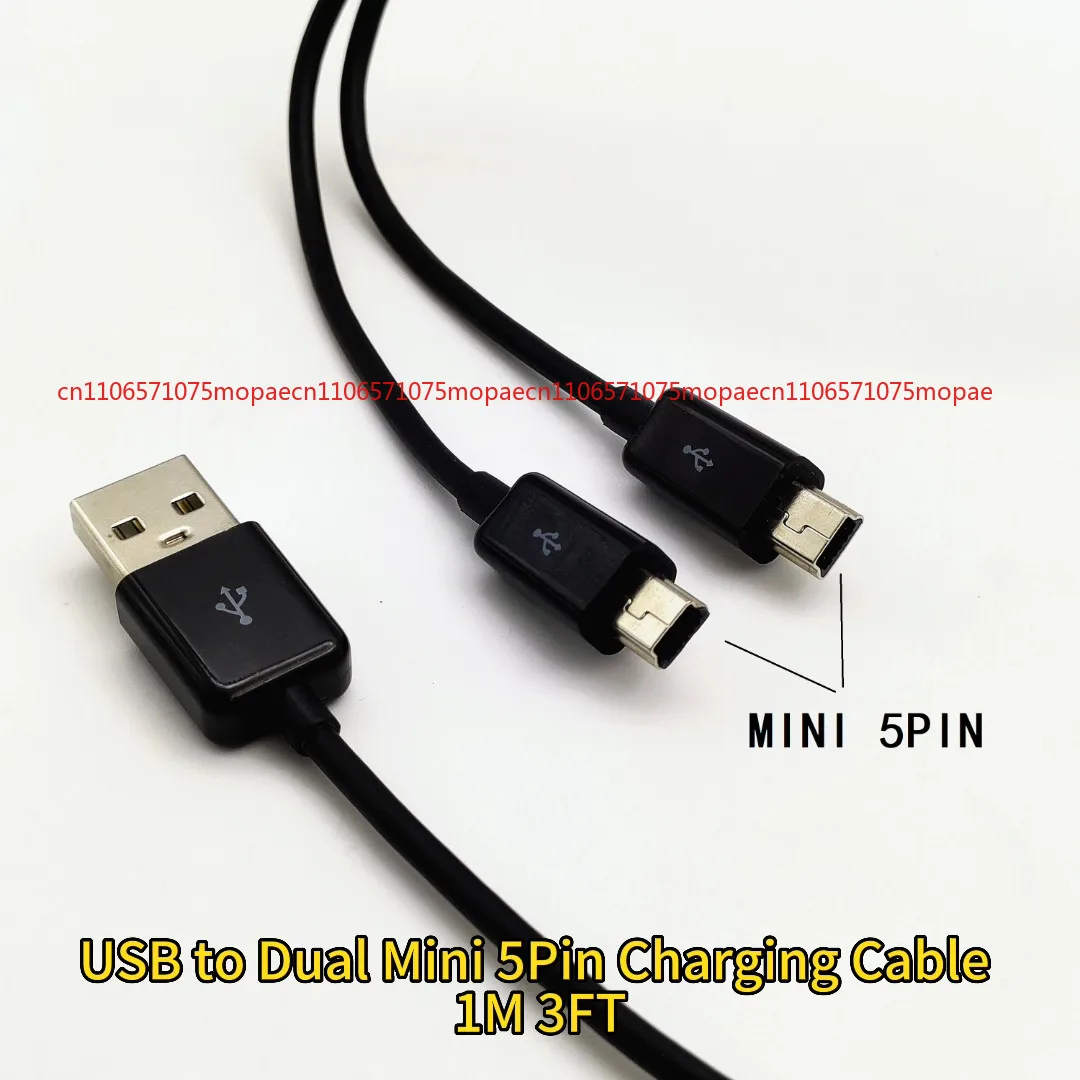 Dual Mini USB Splitter Cable Power up to Two Mini USB Devices at Once 1M 3FT